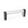 GN 669 Aluminum Tubular Handles, with Back-to-Back Mounting Capability Type: A - Mounting from the back (tapped blind hole)
Finish: EL - Anodized finish, natural color