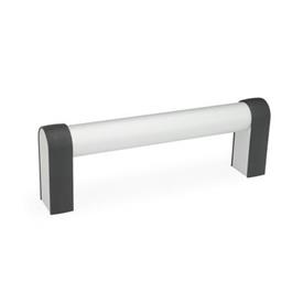 GN 669 Aluminum Tubular Handles, with Back-to-Back Mounting Capability Type: A - Mounting from the back (tapped blind hole)<br />Finish: EL - Anodized finish, natural color