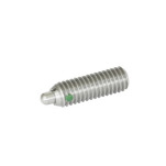 Posicionadores de muelle de acero inoxidable, con vástago de punta de acero inoxidable, con hexágono interno