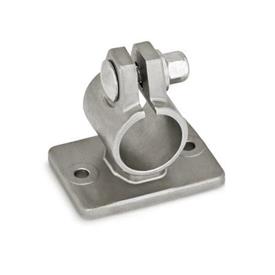 GN 146.6 Stainless Steel Flanged Connector Clamps, with 2 Mounting Holes Type: A - Without seals