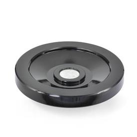 VPRA Phenolic Plastic, Solid Disk Handwheels, with or without Revolving Handle Type: A - Without handle