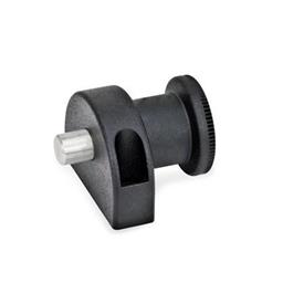 GN 412 Zinc Die-Cast Indexing Plungers, Lock-Out and Non Lock-Out, with Mounting Flange Type: B - Non lock-out<br />Identification no.: 1 - Mounting from the front