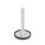 GN 40 Steel Leveling Feet, Tapped Socket or Threaded Stud Type Type (Base): A1 - With rubber cap, clipped on, black
Version (Stud / Socket): S - Without nut, external hex at the bottom