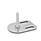 GN 43 Inch Thread, Stainless Steel Leveling Feet, Tapped Socket or Threaded Stud Type, with Slotted Mounting Hole, Rectangular Shape Type (Base): G3 - With rubber pad, vulcanized, black, with 2 slotted holes
Version (Stud / Socket): S - Without nut, external hex at the bottom