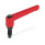 GN 306 Manettes indexables en zinc moulé sous pression, avec goujons filetés à pointe spéciale en acier Type: ZK - Embout sphérique
Couleur: R - Rouge, RAL 3000, finition texturée