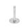 GN 44 Stainless Steel AISI 316L Leveling Feet, Threaded Stud Type Type (Base): B0 - Without rubber pad / cap, with 2 mounting holes
Version (Stud): S - Without nut, external hex at the bottom