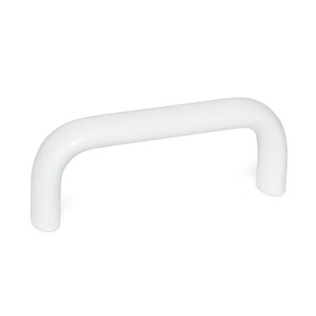 GN 565 Antimicrobial Aluminum Cabinet U-Handles, with Tapped Holes Finish: WSA - White, RAL 9016, antimicrobial