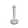 GN 31 Metric Thread, Stainless Steel Leveling Feet, Tapped Socket or Threaded Stud Type, with Rubber Pad Type (Base): C3 - Polished, rubber pad vulcanized, black
Version (Stud / Socket): VK - With nut, external hex at the top, wrench flat at the bottom