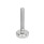 GN 31 Metric Thread, Stainless Steel Leveling Feet, Tapped Socket or Threaded Stud Type, with Rubber Pad Type (Base): C4 - Polished, rubber pad vulcanized, white
Version (Stud / Socket): T - Without nut, wrench flat at the bottom