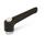 WN 303.2 Plastic Adjustable Levers, Tapped Type, with Zinc Plated Steel Components, with Push Button Lever color: SW - Black, RAL 9005, textured finish
Push button color: G - Gray, RAL 7035