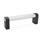 GN 334 Aluminum Oval Tubular Handles, with Zinc Die-Cast Handle Legs, Mounting from the Back Finish: EL - Anodized finish, natural color