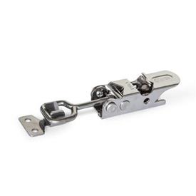 GN 761.1 Steel / Stainless Steel Toggle Latches, with Safety Mechanism Type: G - Oval head latch bolt, with catch<br />Material: NI - Stainless steel