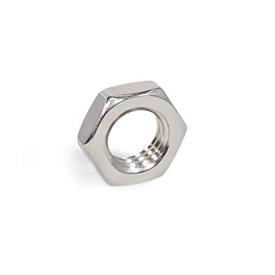 ISO 4035 Tuercas hexagonales finas de acero inoxidable 