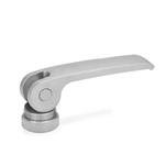 Stainless Steel Clamping Levers with Eccentrical Cam, Tapped Type, with Plastic Contact Plate