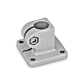 GN 162 Aluminum Base Plate Connector Clamps, with 4 Mounting Holes Finish: BL - Plain finish, Matte shot-blasted finish