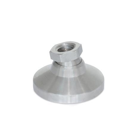 LPSO Inch Thread, &quot;Level-It&quot;™ Leveling Mounts, Stainless Steel Tapped Socket Type Type: B1 - Stainless steel base