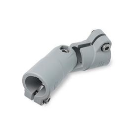 EN 286.9 Plastic Swivel Clamp Connector Joints Color: GR - Gray, RAL 7040, matte finish