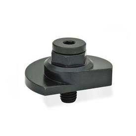 GN 918.1 Steel Clamping Cam Units, Upward Clamping, with Threaded Bolt Type: SK - With hex<br />Clamping direction: L - By counter-clockwise rotation