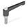 GN 303.1 Zinc Die-Cast Adjustable Levers, with Push Button, Threaded Stud Type, with Stainless Steel Components Push button color: G - Gray, RAL 7035