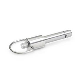 GN 214.6 Stainless Steel Rapid Release Pins, with Pull Ring, with Stainless Steel Shank 