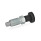GN 717 Steel Indexing Plungers, Lock-Out and Non Lock-Out, with Knob Type: B - Non lock-out, without lock nut