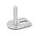 GN 43 Metric Thread, Stainless Steel Leveling Feet, Tapped Socket or Threaded Stud Type, with Slotted Mounting Hole, Rectangular Shape Type (Base): E3 - With rubber pad, vulcanized, black, with 1 slotted hole
Version (Stud / Socket): V - Without nut, external hex at the top, wrench flat at the bottom
