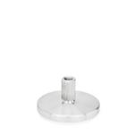 Metric Thread, Stainless Steel Leveling Feet, Tapped Socket or Threaded Stud Type, with Turned Base, without Mounting Holes