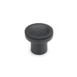 Technopolymer Plastic Knurled Knobs, with Brass Tapped Insert, Ergostyle®