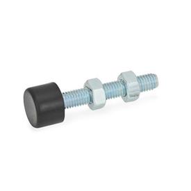 GN 807 Topes de apriete de abrazadera de palanca, de acero, con o sin tapón protector a presión Tipo: B - Con tapón protector