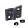 GN 127 Zinc Die-Cast Hinges, Adjustable, with Alignment Bushings Type: HB - Horizontal and vertical slots
Color: SW - Black, RAL 9005, textured finish