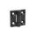 GN 237.3 Stainless Steel Heavy Duty Hinges Type: A - With bores for countersunk screws
Finish: SW - Black, RAL 9005, textured finish