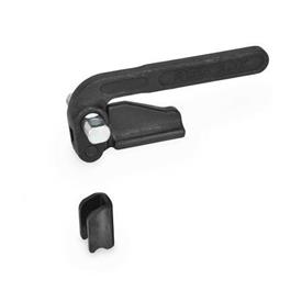 GN 852.1 Steel Latch Type Toggle Clamps, Heavy Duty Type Type: TS - Weldable, without U-bolt latch, with catch
