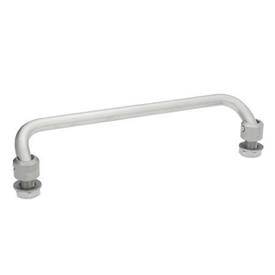 GN 425.2 Stainless Steel Folding Handles, with Threaded Stems 