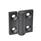 GN 437.3 Zinc Die-Cast Hinges, with Spring-Loaded Return Type: R2 - Spring-loaded return, opening, medium spring force
Color: SW - Black, RAL 9005, textured finish