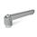 WN 300.2 Plastic Adjustable Levers, Tapped Type, with Zinc Plated Steel Components Color: GS - Gray, RAL 7035, textured finish