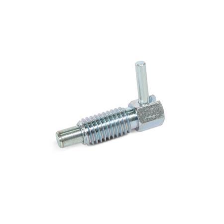  LRH Steel Hand Retractable Spring Plungers, Lock-Out, with L-Handle Type: ST - Steel