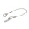 GN 111.8 Stainless Steel AISI 316 Retaining Cables, with 2 Key Rings or 1 Key Ring and 1 Mounting Tab Type: B - With 1 mounting tab and 1 key ring
Color: BL - Plain finish