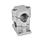 GN 141 Aluminium, Assemblage divisé, noix de serrage orthogonales avec embase, à alésage rond ou carré Finition: BL - Finition blanc, Finition grenaillée mate