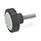 GN 7336 Plastic Hollow Knurled Knobs, with Steel or Stainless Steel Threaded Stud Material: NI - Stainless steel