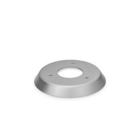 EN 526.1 Aluminium, embases de bouton de commande, blanche, avec aiguille ou échelle calibrée Type: B - Neutre