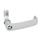 GN 115.7 Zinc Die-Cast Cam Latches, with Cabinet U-Handle, Operation with Socket Key Type: DK - With triangular spindle
Color: SR - Silver, RAL 9006, textured finish