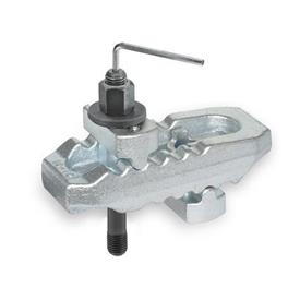  NO. 6312 VI Steel Crocodile Clamps, with Adjustable Holders and Stud Bolt with Internal Hex 