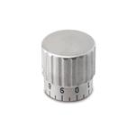 Stainless Steel Knurled Control Knobs, with Extended Hub for Graduation Scale