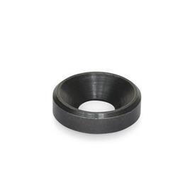 GN 6341 Steel Washers Finish: BT - Blackened finish<br />Type: B - With bore for countersunk screw