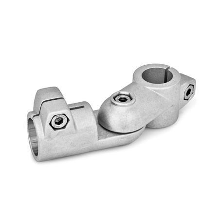 GN 284 Aluminum Swivel Clamp Connector Joints Type: T - Adjustment with 15° division (serration)
Finish: BL - Plain finish, Matte shot-blasted finish