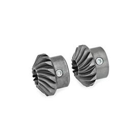 GN 297 Steel Bevel-Gear Wheels, for Driving Linear Actuators / Transfer Units Type: W - Set of 2 bevel-gear wheels, 1x right-hand pitch, 1x left-hand pitch