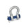 GN 585 Heat-Treated Steel Bow Shackles Type: B - With bolt, nut, and cotter pin