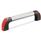EN 767.1 Aluminum Tubular Handles, Ergostyle®, Anodized Tube Color of the end cap: DRT - Red, RAL 3000, shiny finish