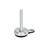 GN 32 Steel Sheet Metal Leveling Feet, Tapped Socket or Threaded Stud Type, with Rubber Pad and Mounting Flange Type (Base): A1 - Steel, zinc plated, rubber pad inlay, black
Version (Stud / Socket): S - Without nut, external hex at the bottom