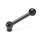 GN 6337.3 Steel Adjustable Ball Levers, Tapped Type, Push to Disengage Type: N - Angled lever